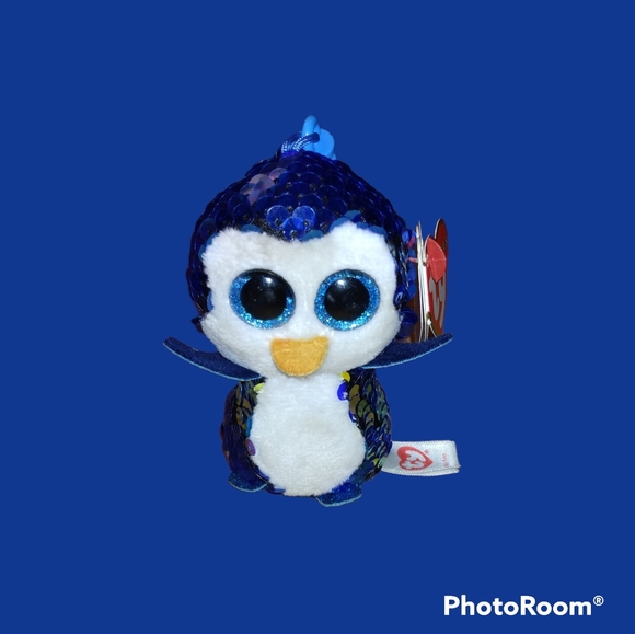 Ty Flippables Clip on Peyton the Penguin - Picture 1 of 9